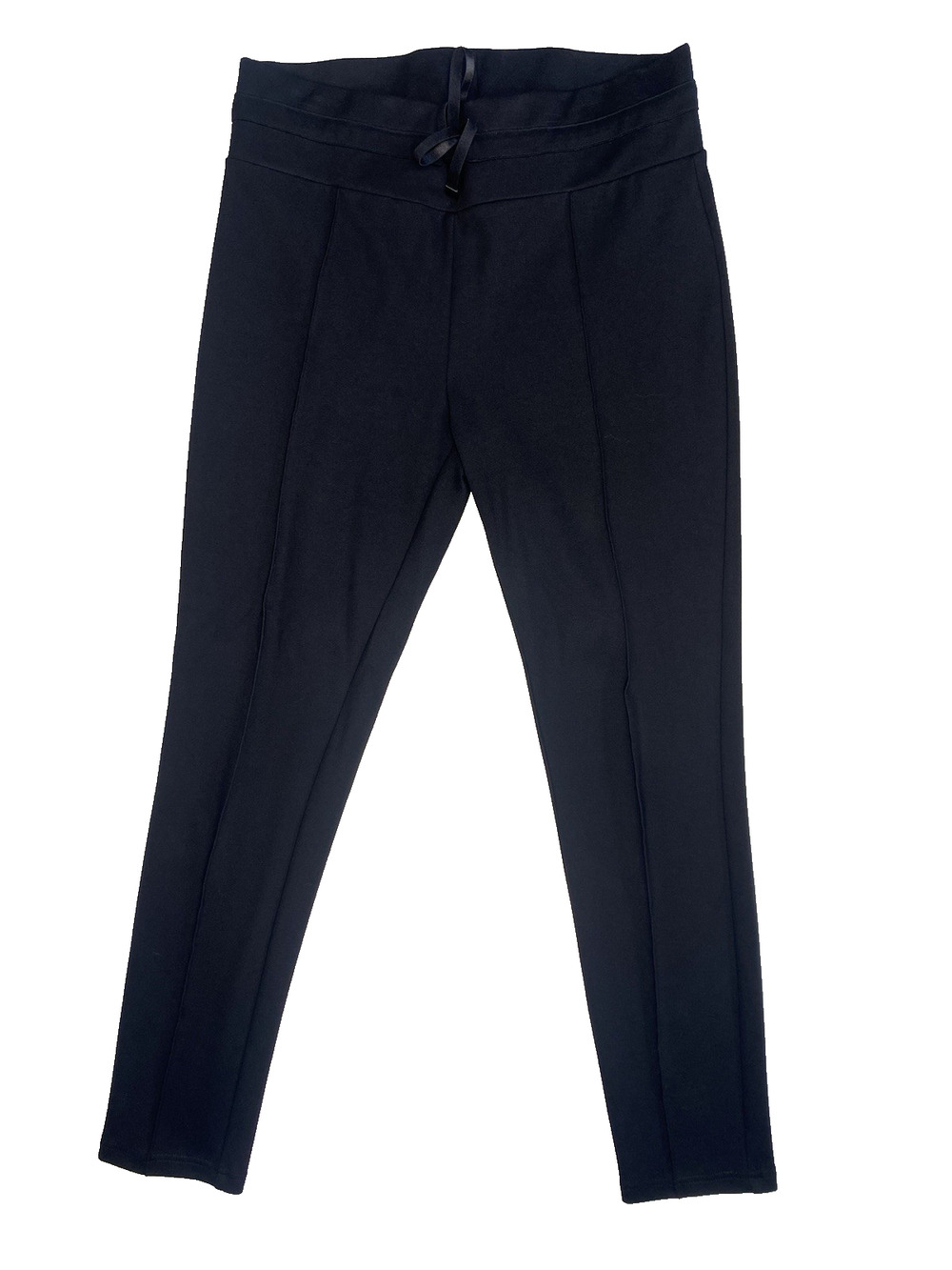 Badgley Mischka Pants Womens Medium Black Pintuck Seams Career Athleisure Slacks